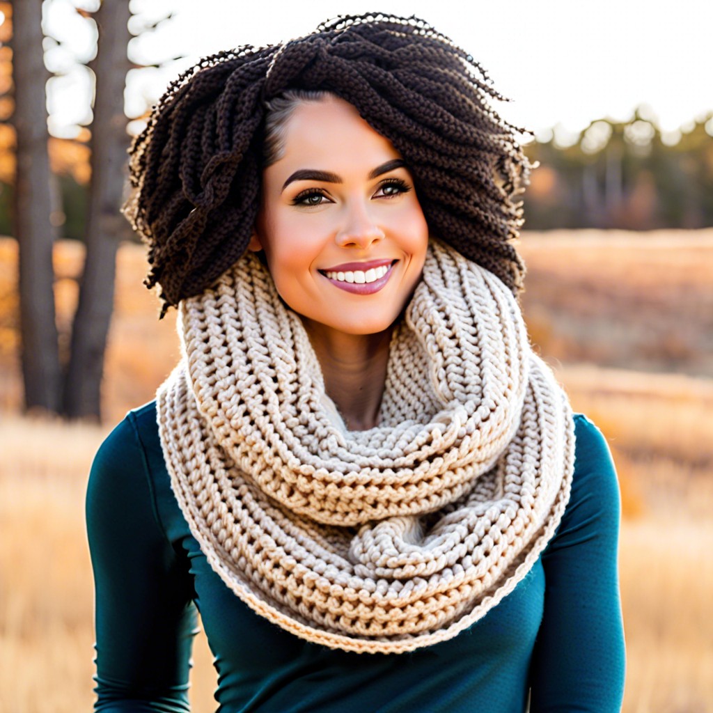 triple crochet infinity scarf