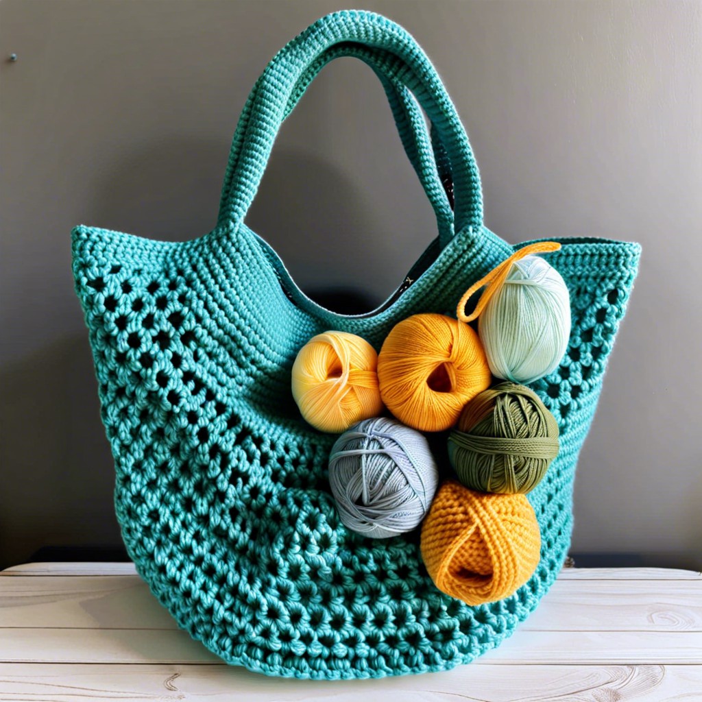 triple crochet market tote bag