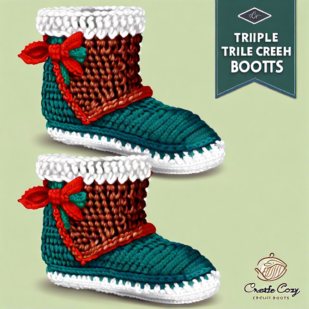 triple crochet slipper boots