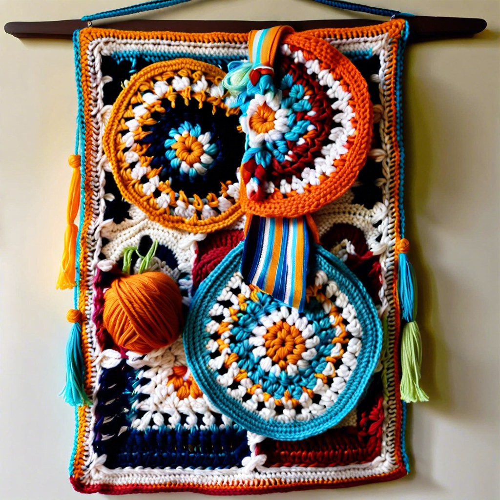 triple crochet wall hanging