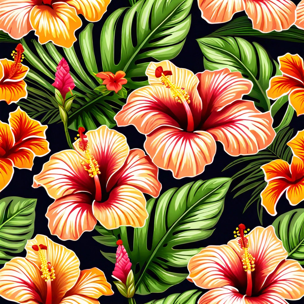 tropical hibiscus harmony
