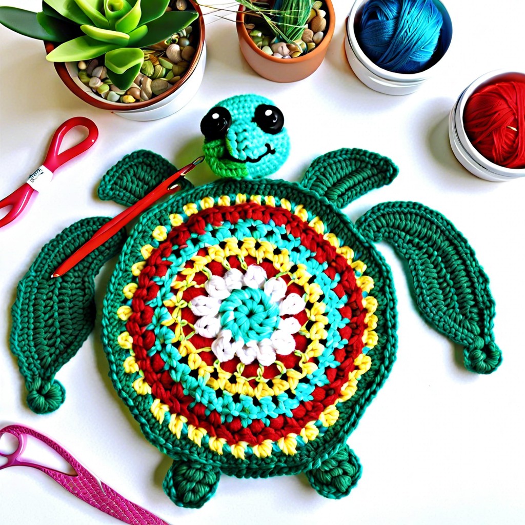 turtle themed pot holders