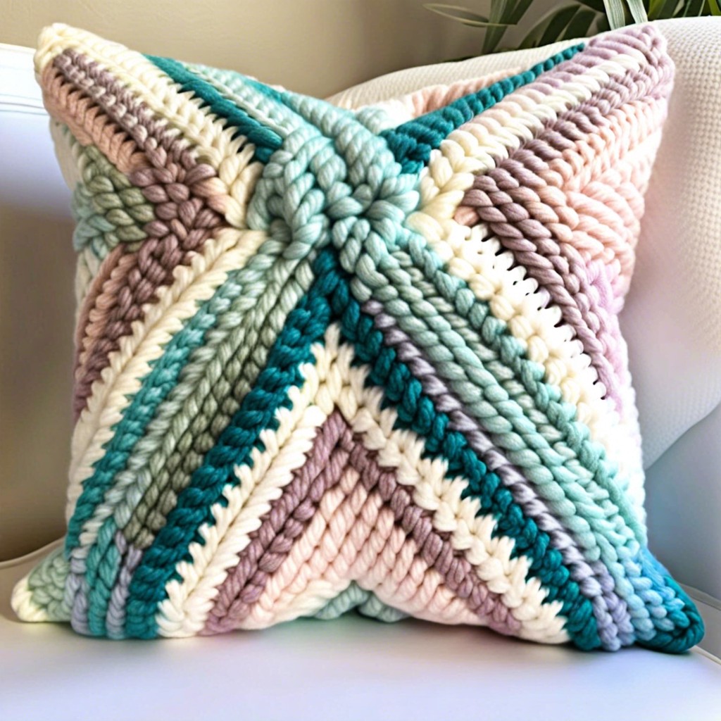 v stitch pillow cover
