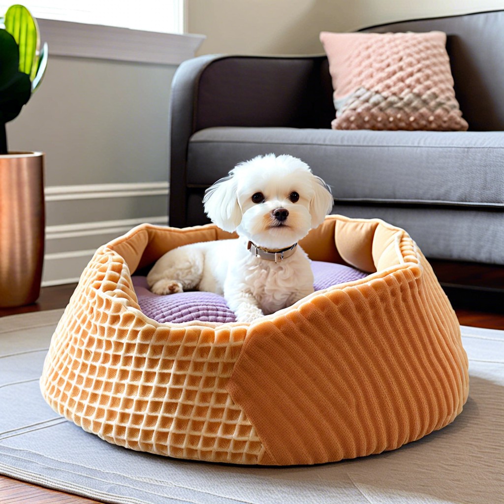 waffle stitch pet beds