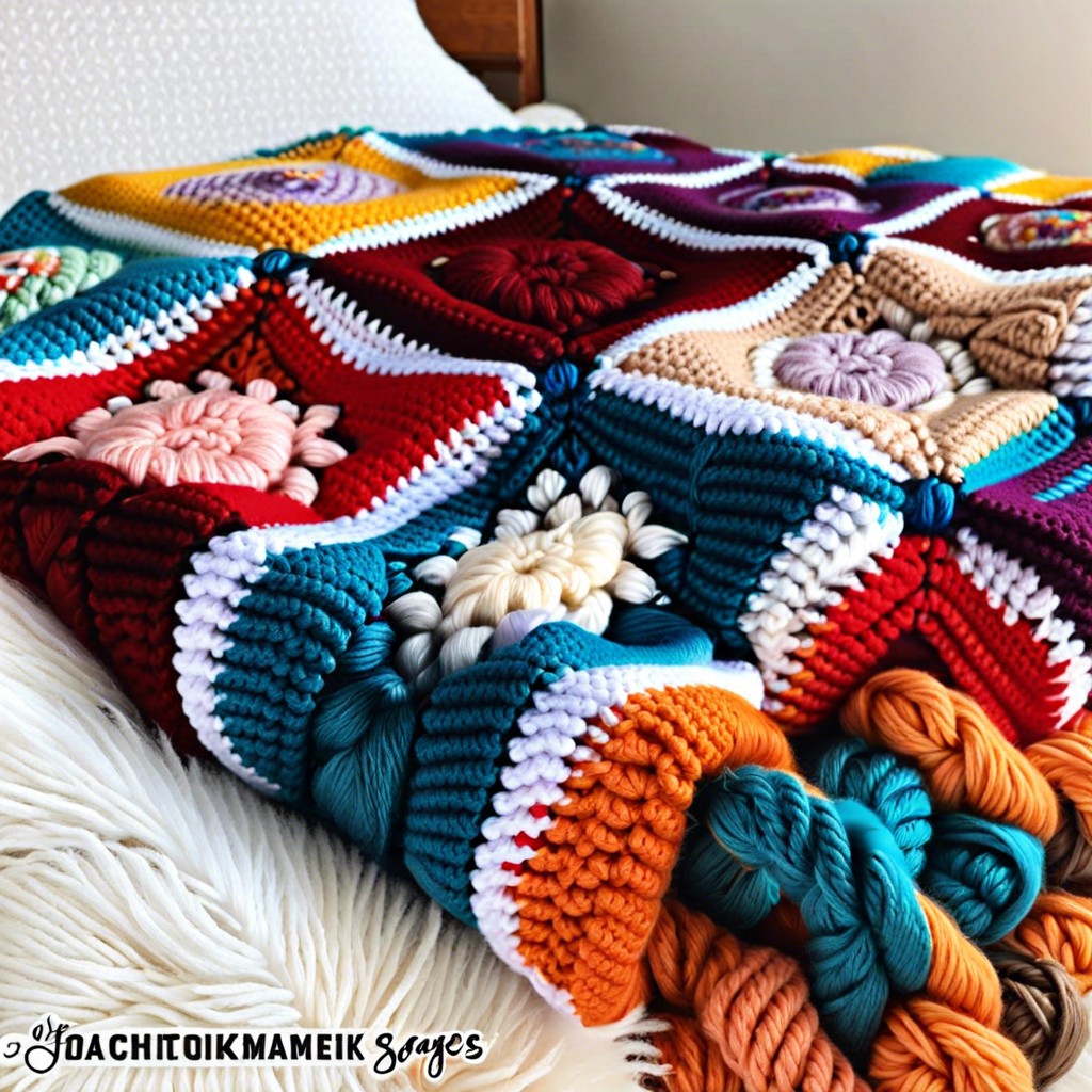 whip stitch crochet blanket squares