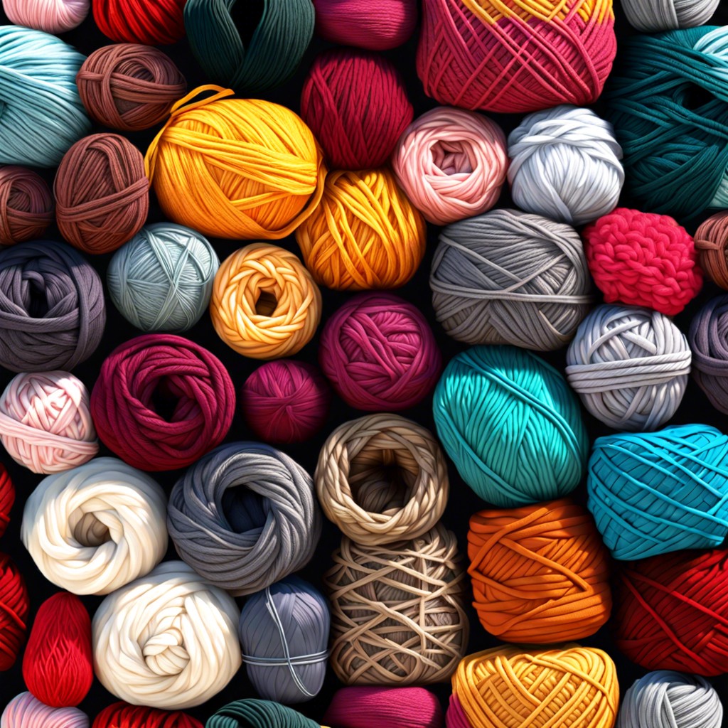 yarn bundle in unique textures