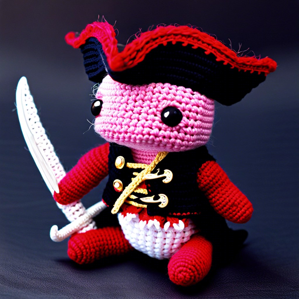 axolotl in a pirate costume