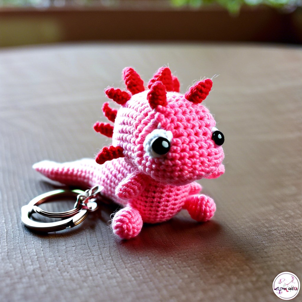 axolotl on a keychain