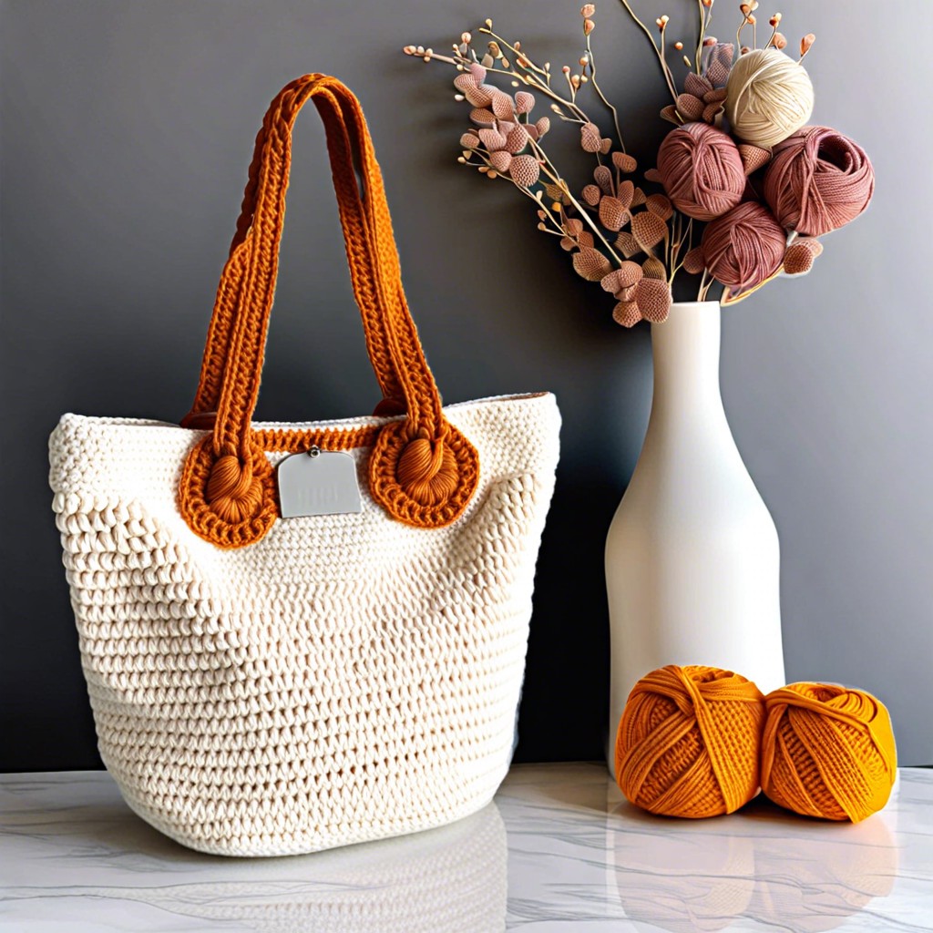 back loop crochet tote bag
