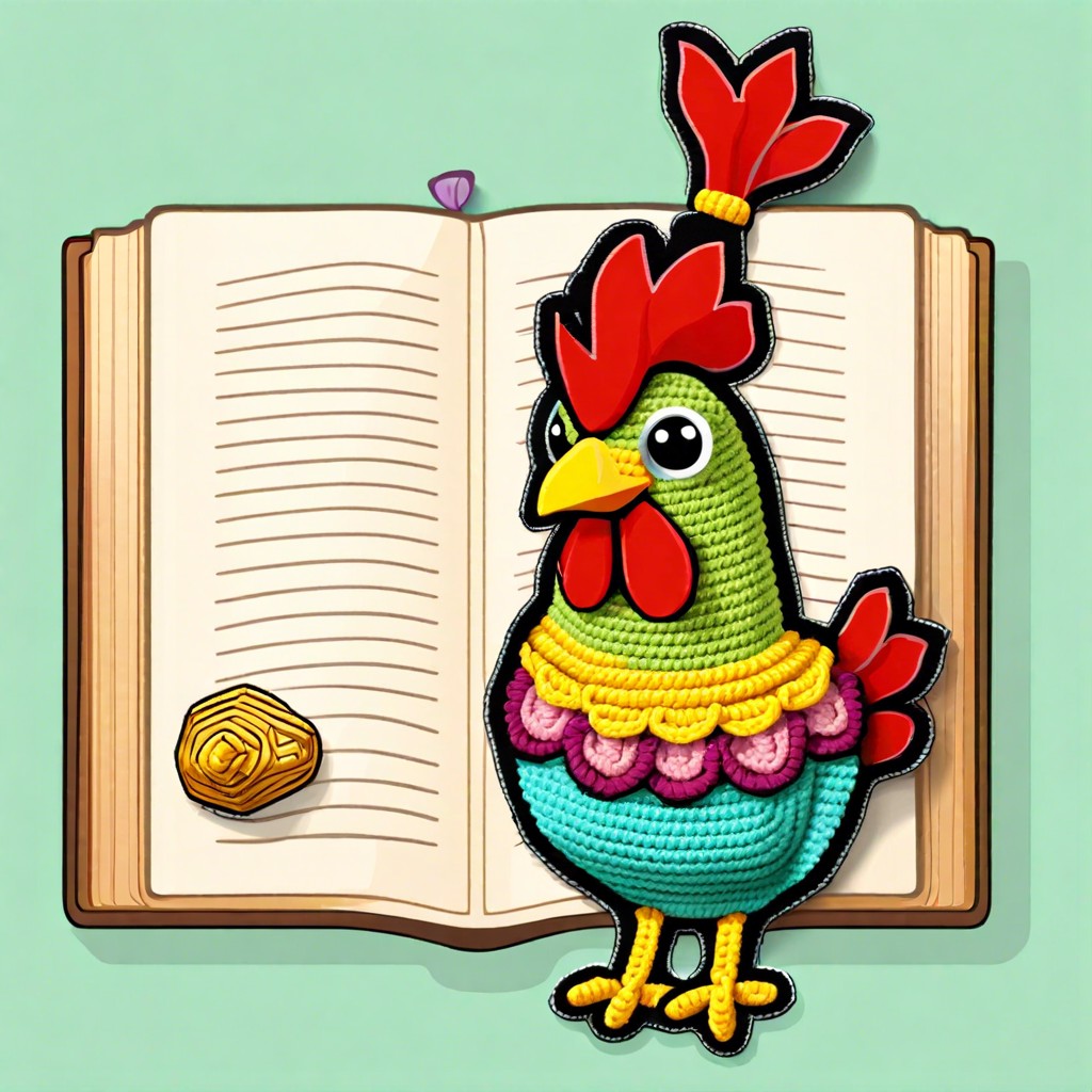 chicken themed bookmarks