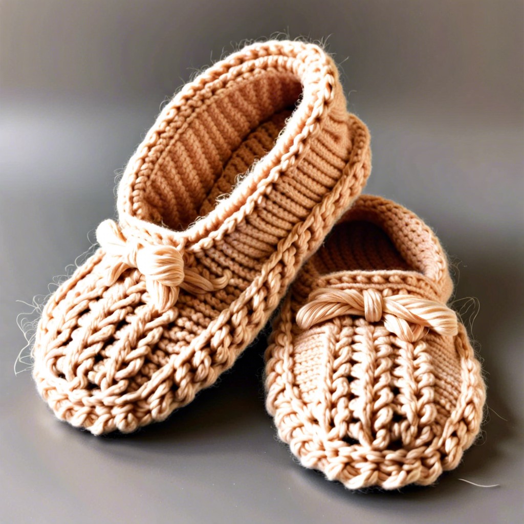 cozy cable knit look slippers