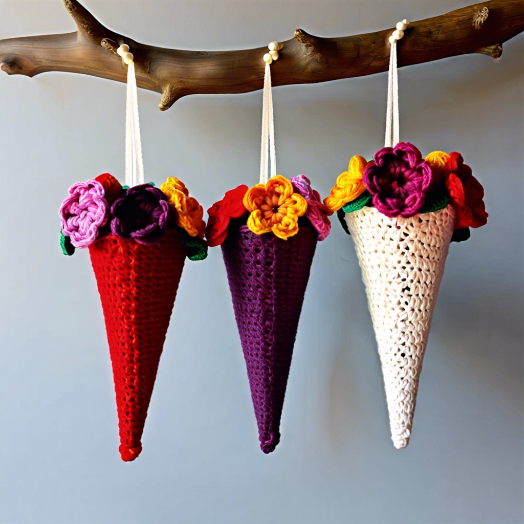 decorative hanging cones with potpourri