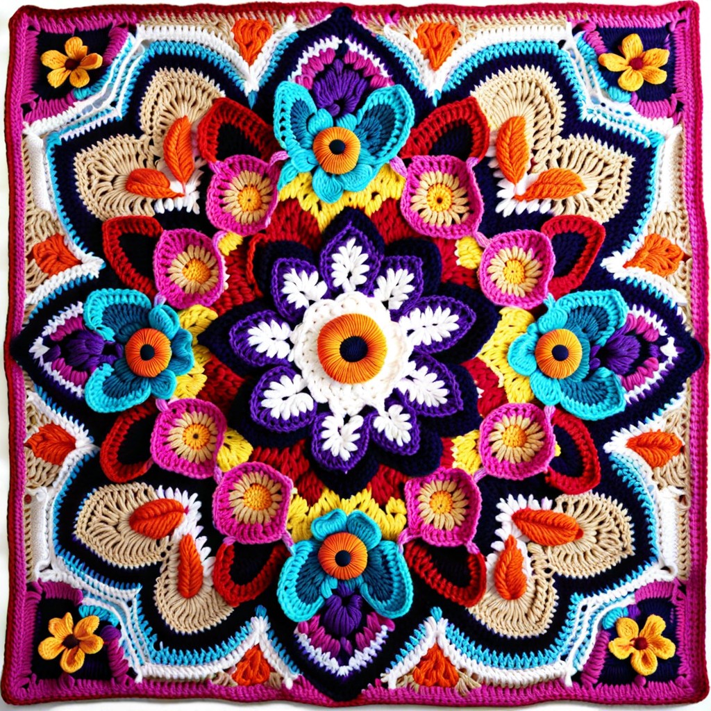 floral motif afghan