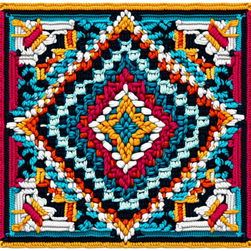 geometric pattern afghan