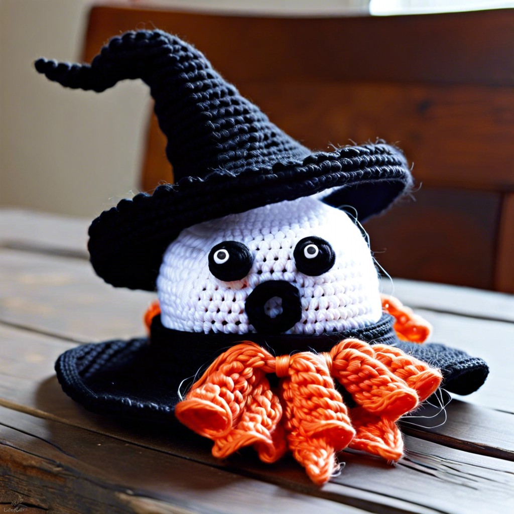 ghost with a witch hat