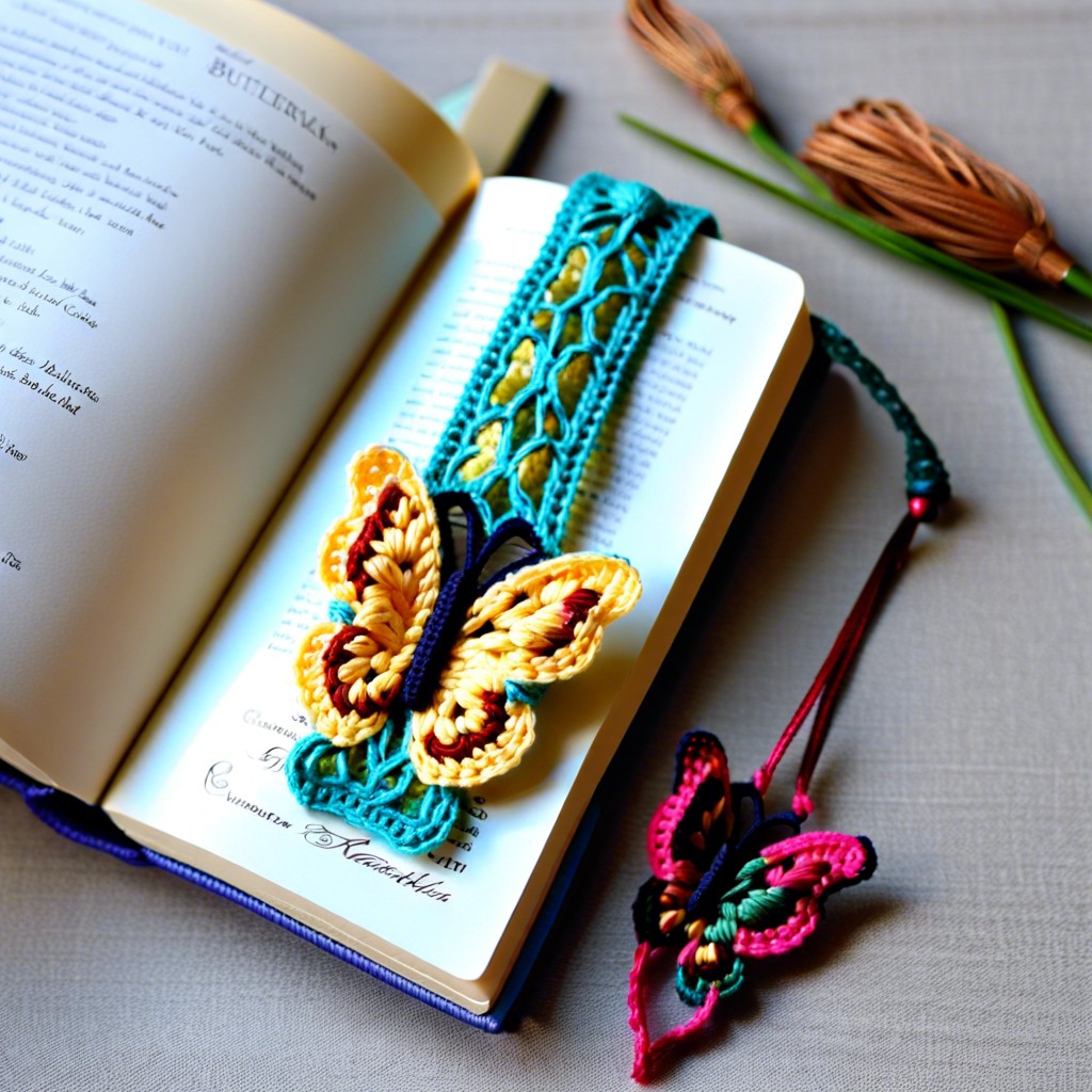 lacy butterfly bookmark