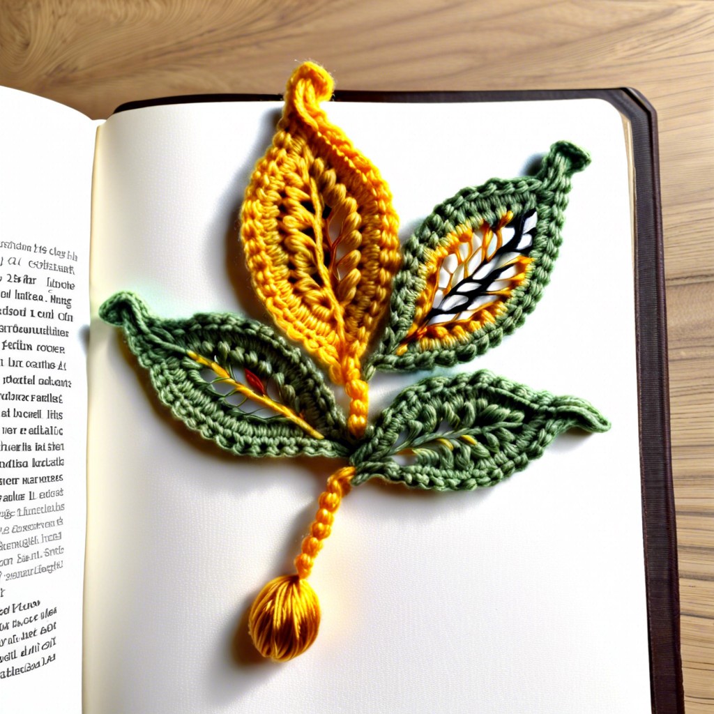 leaf motif bookmark