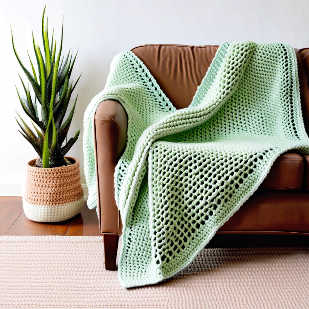 mesh stitch blanket