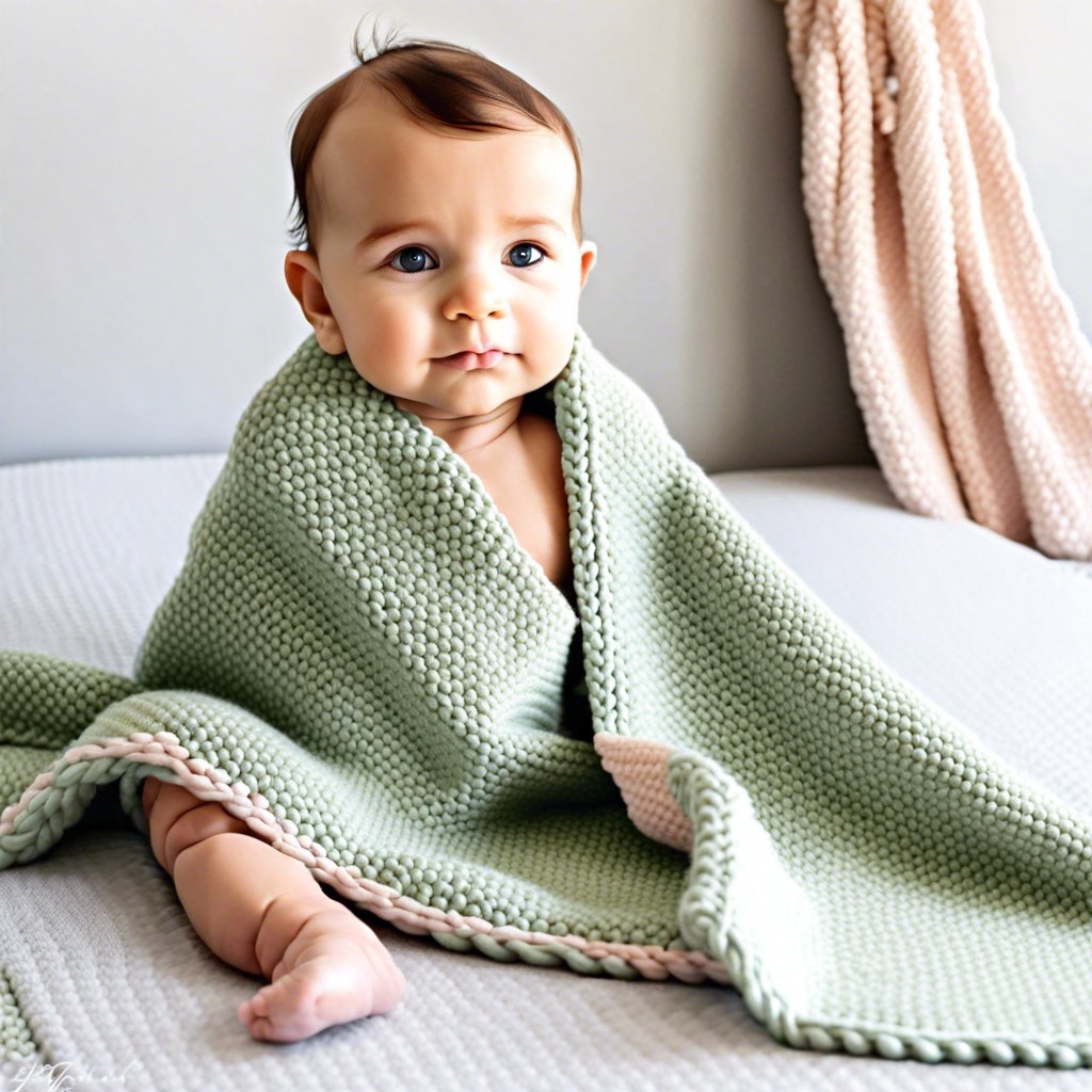 moss stitch baby blanket