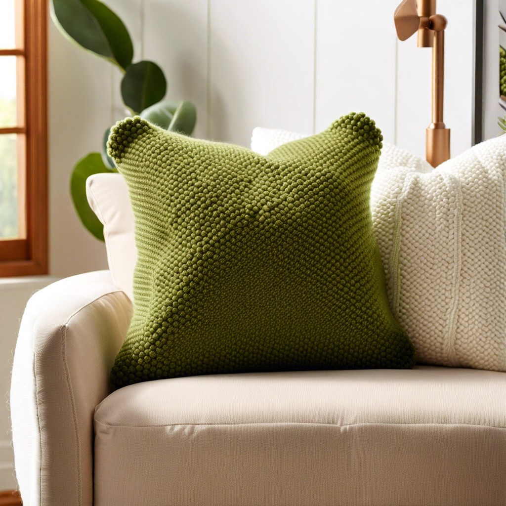 moss stitch pillow cover