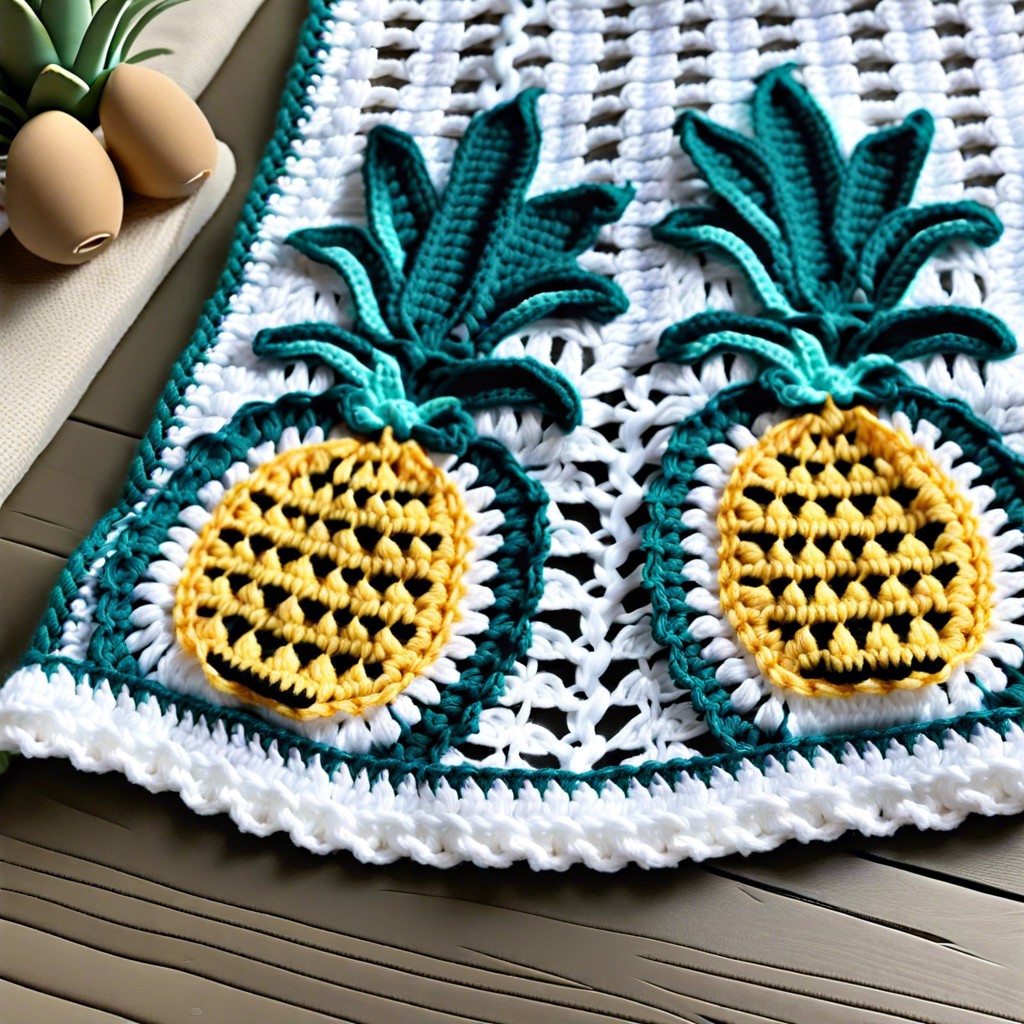 pineapple crochet edge border