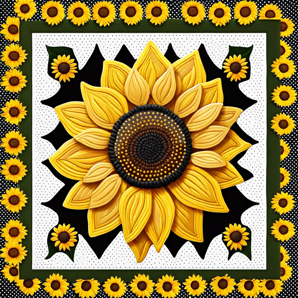 polka dot background sunflower