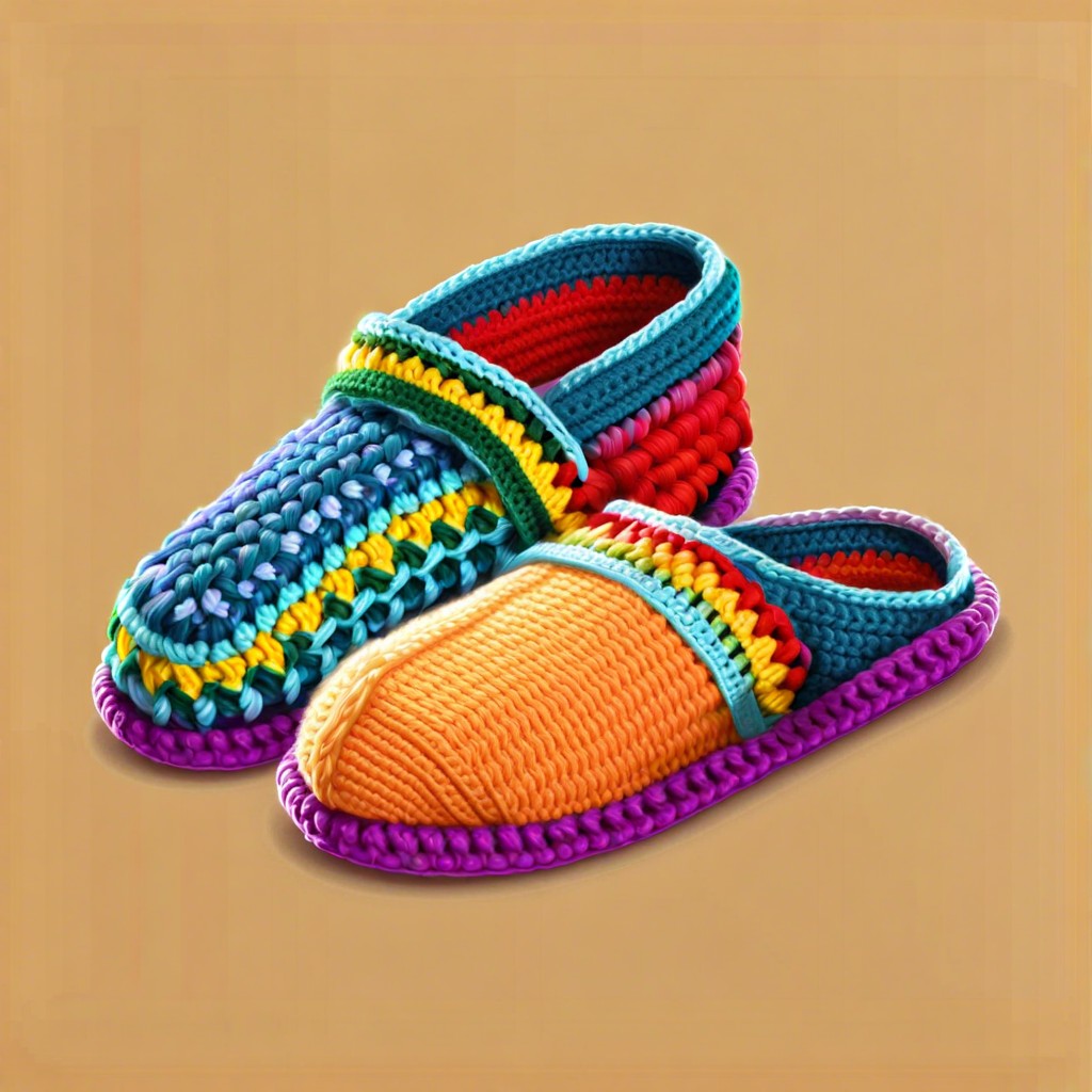 rainbow fade slippers