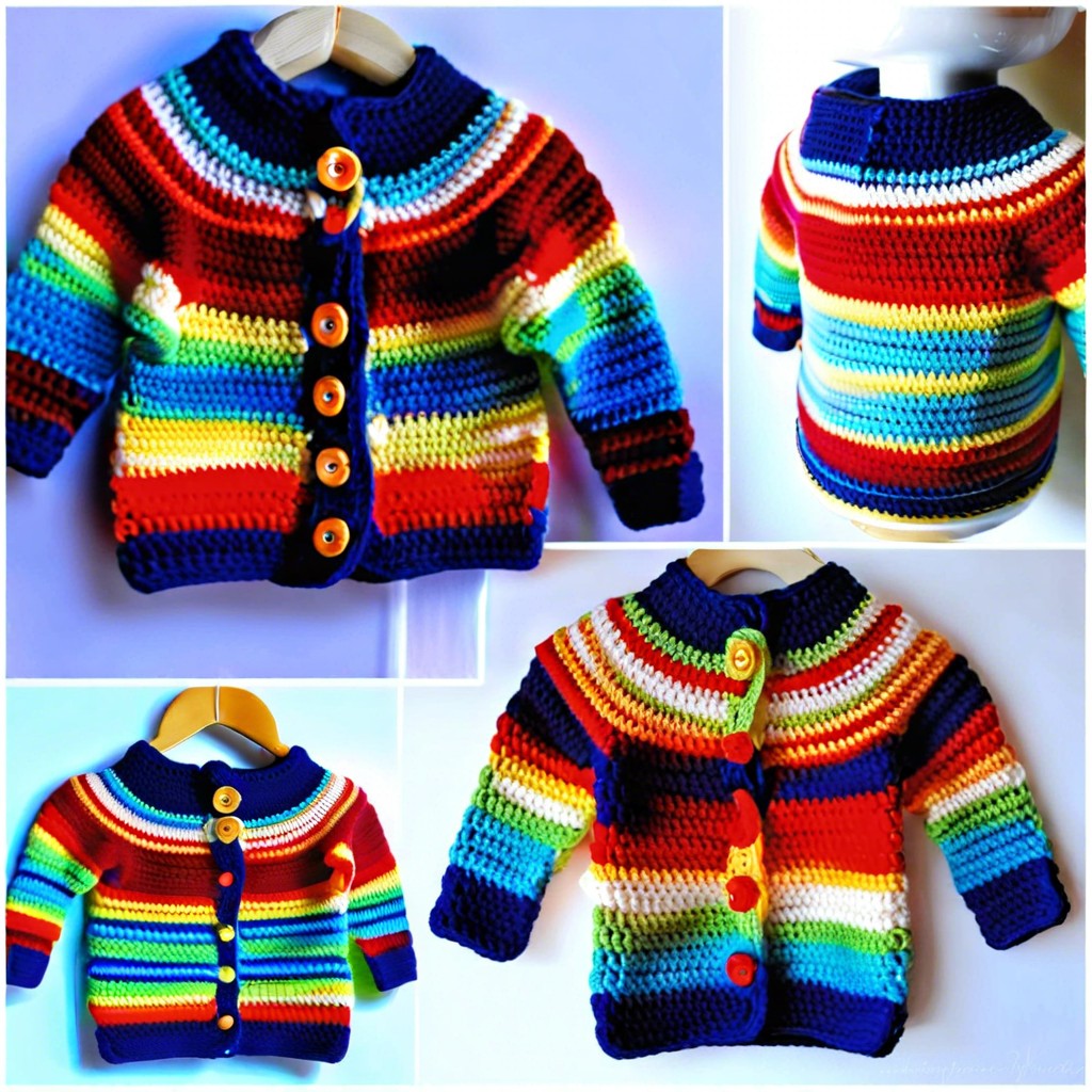 rainbow stripes sweater