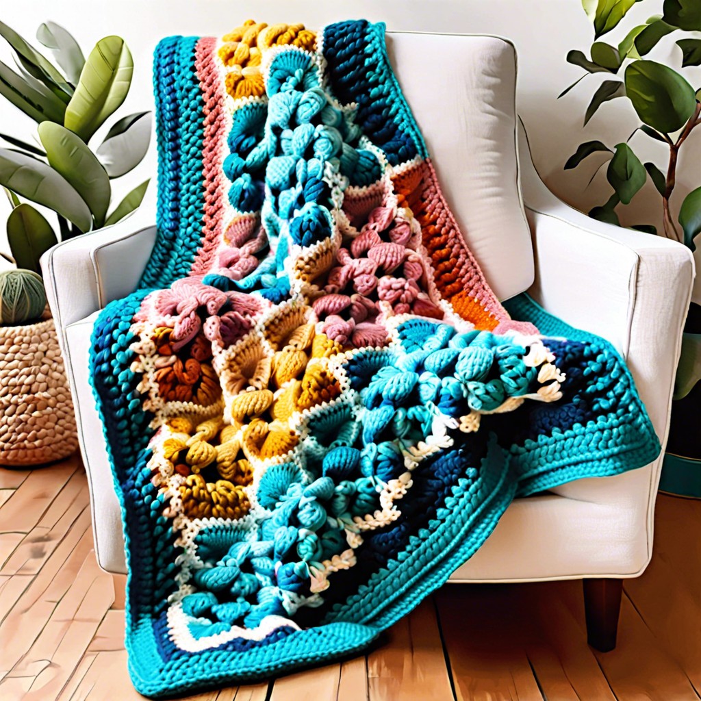shell stitch blanket