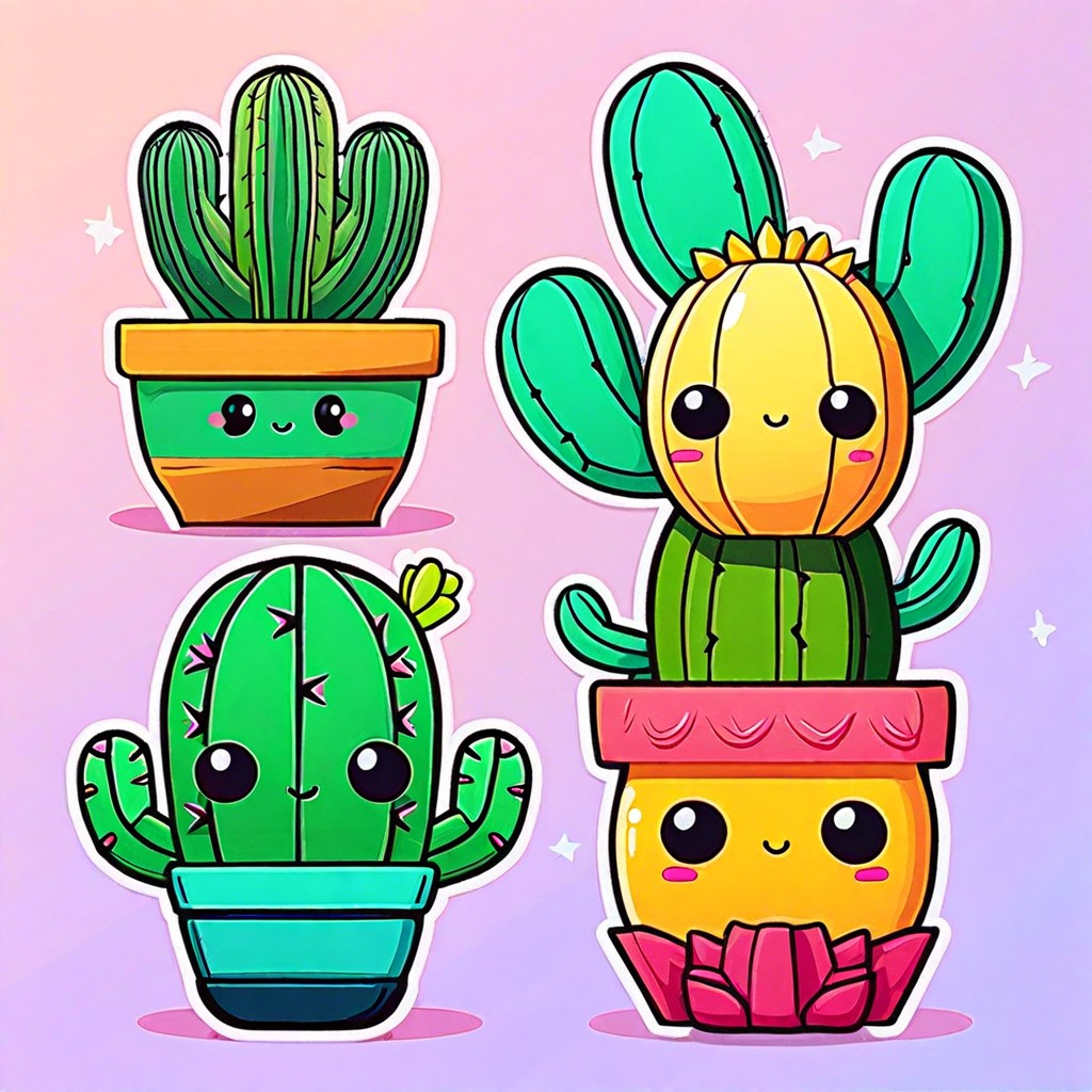 adorable cactus plushies