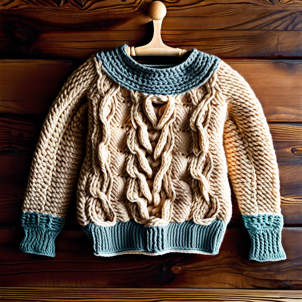 cable knit inspired jumper