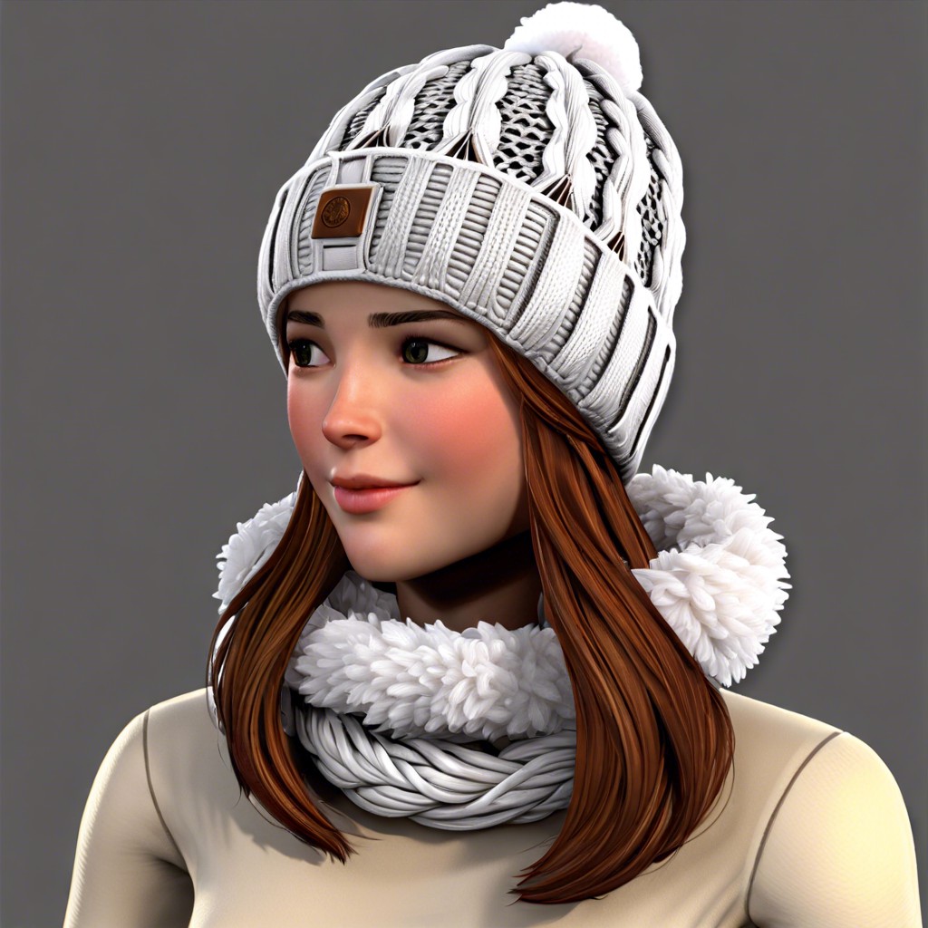 cabled snow hat