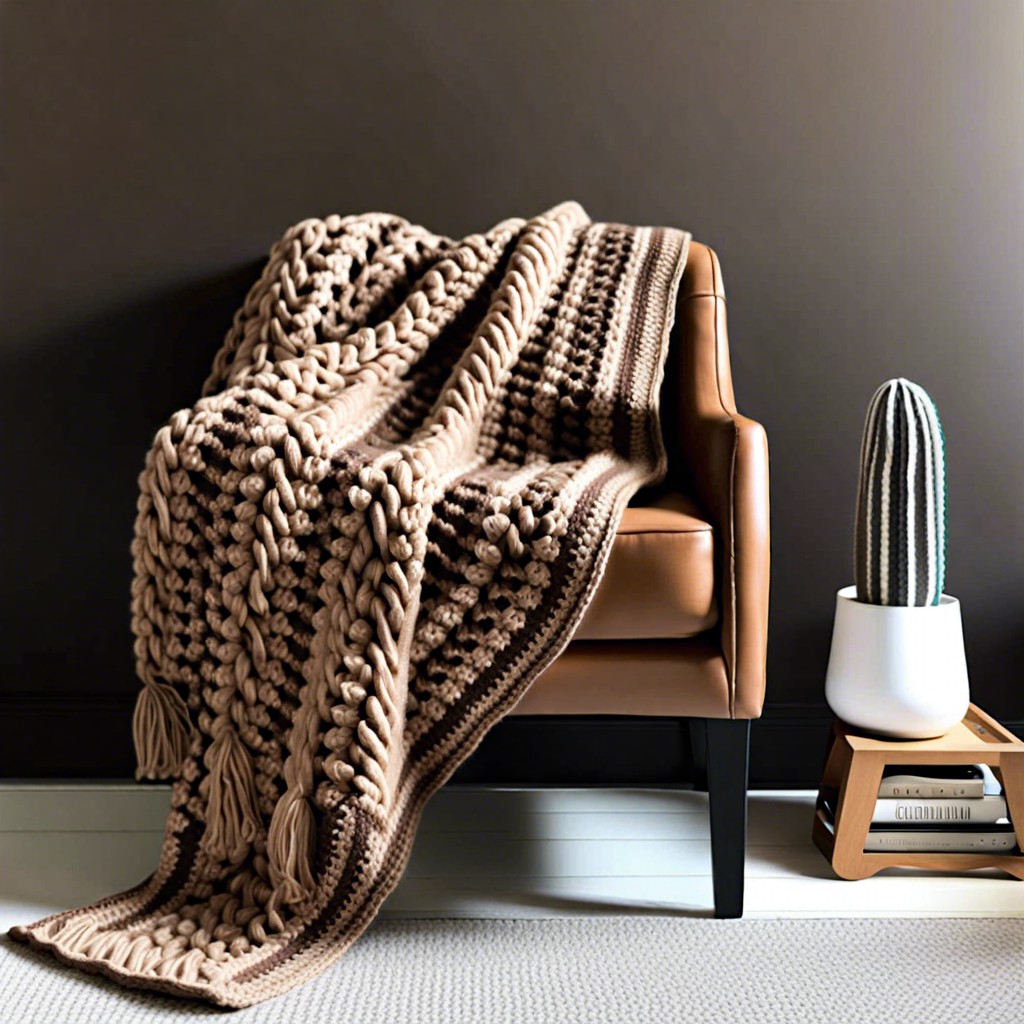 coffee colored throw blanket