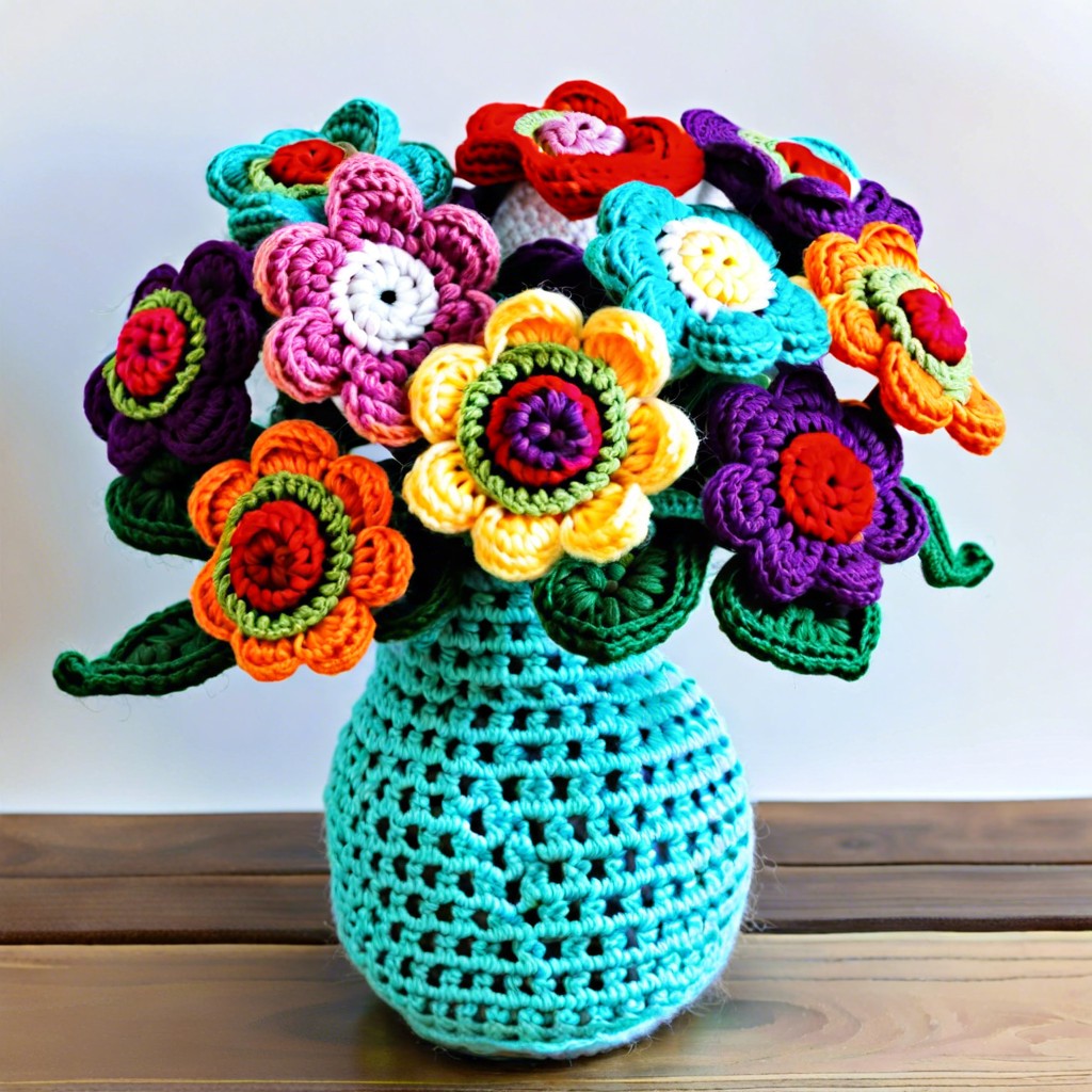 crochet flower bouquet