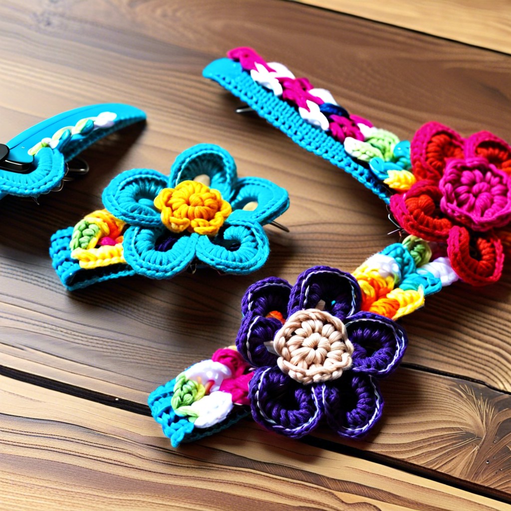 crochet hair clips