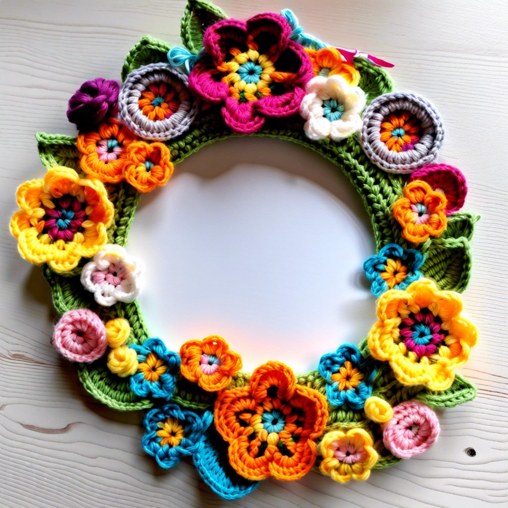 crochet photo frame