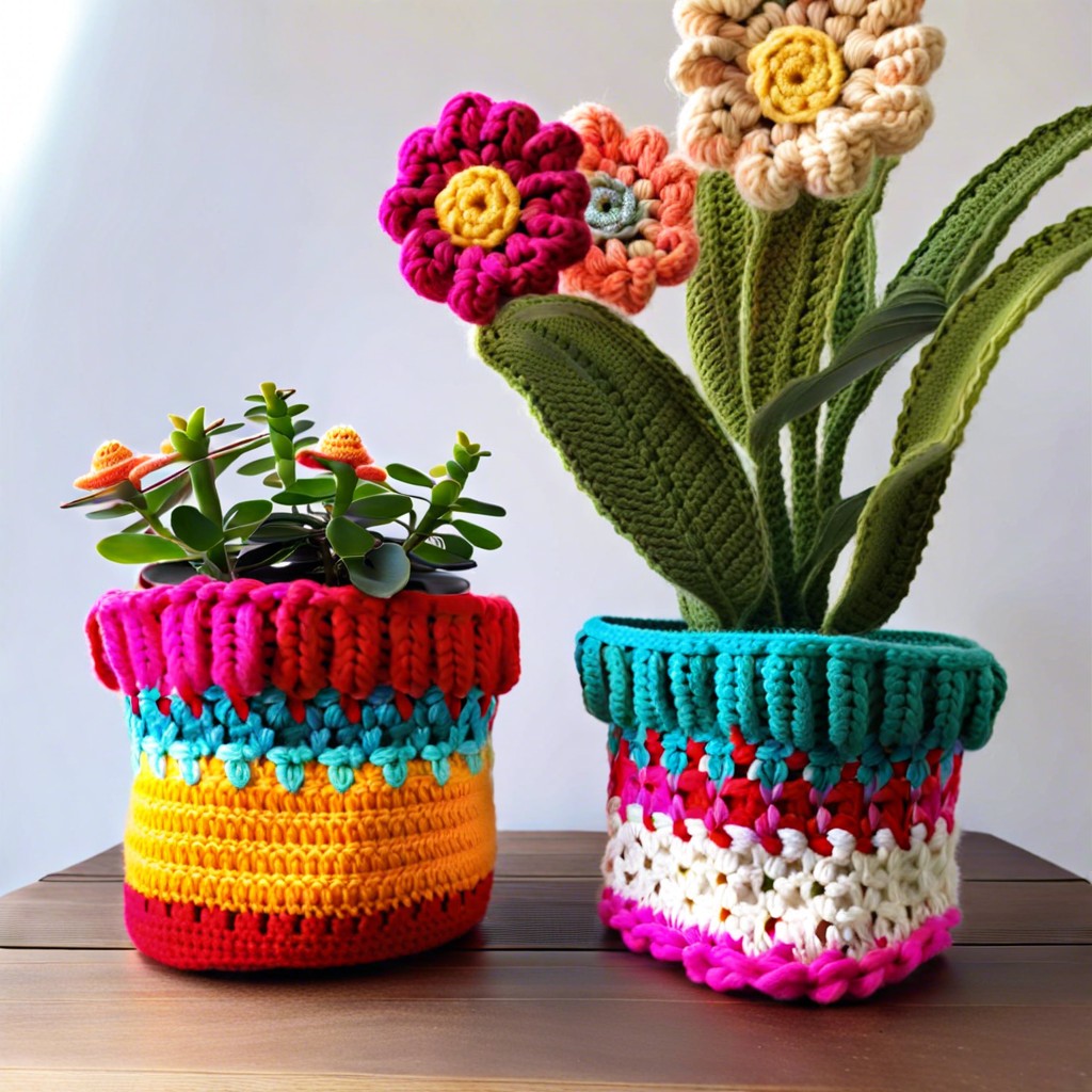 crochet plant pot covers