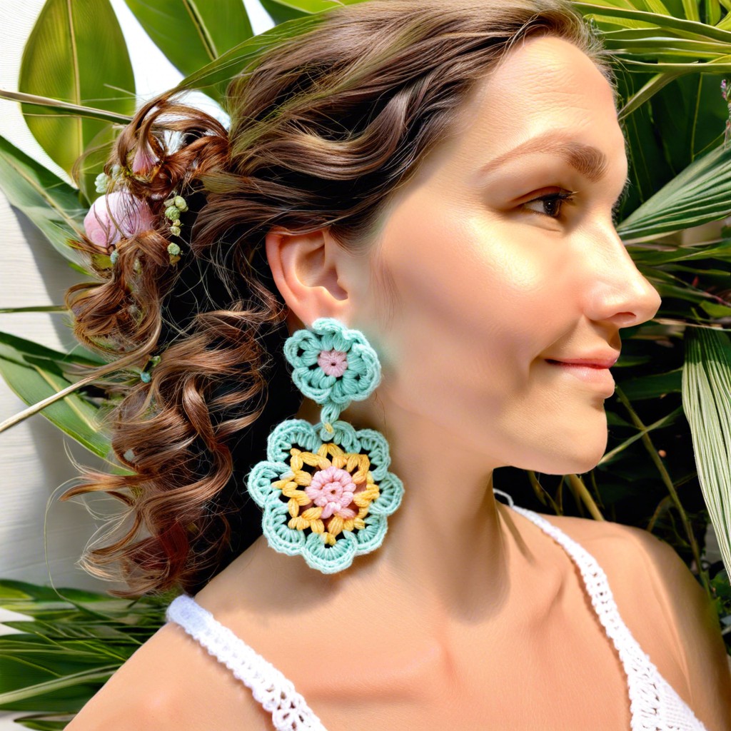 delicate crochet earrings