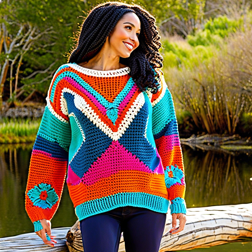 geometric pattern jumper