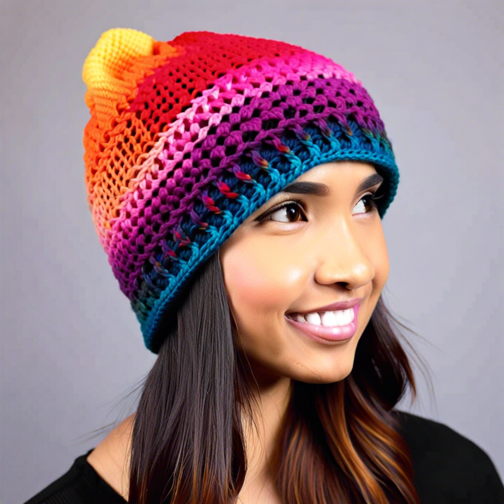 gradient ombre beanie