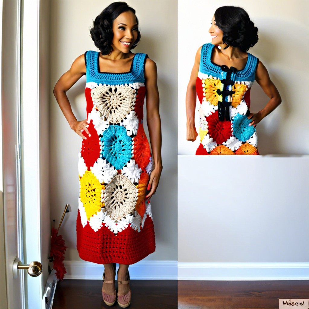 granny square midi dress