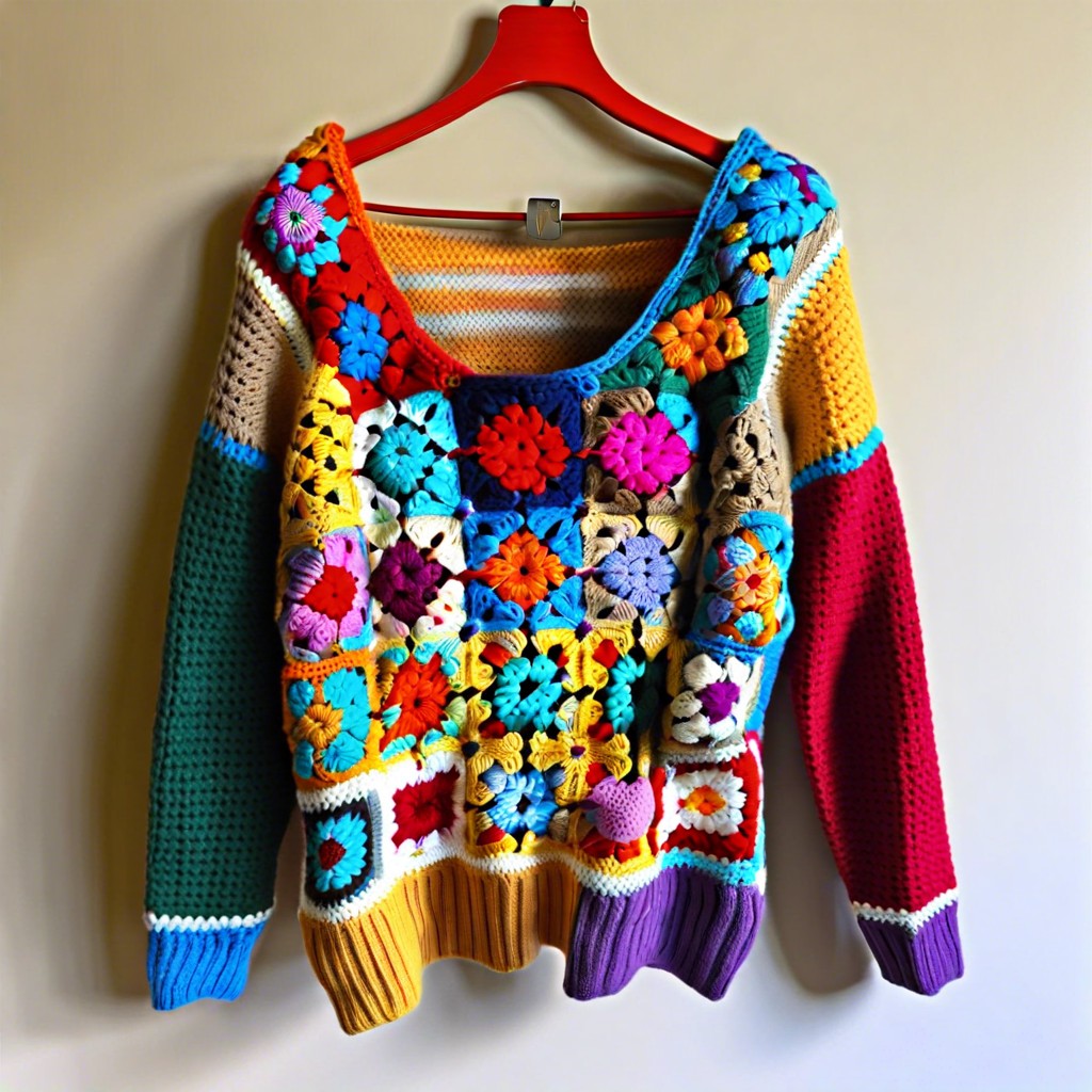 granny square patchwork jumper