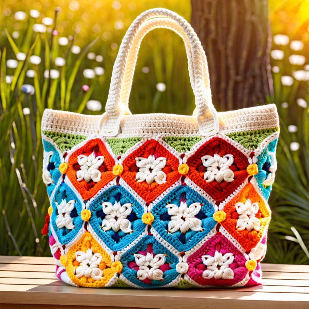 handmade crochet tote bag