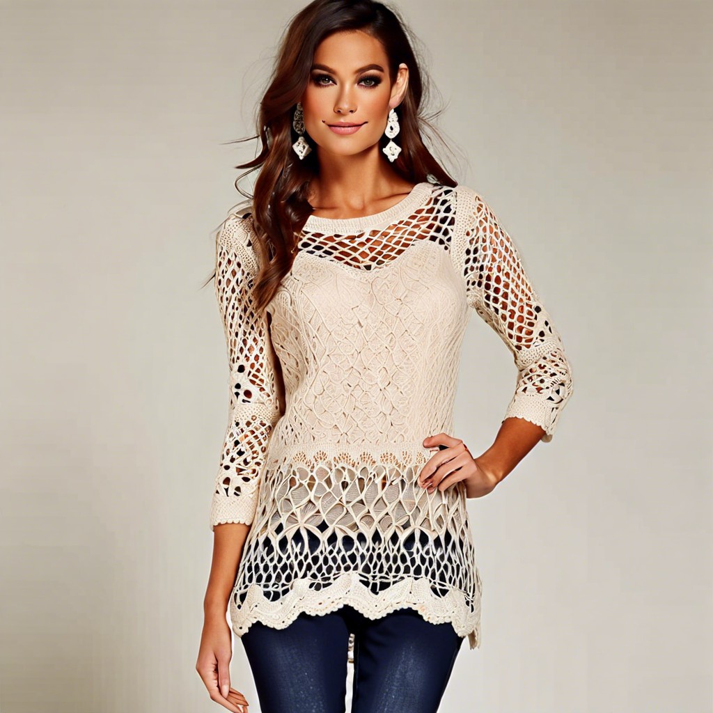 lace overlay jumper