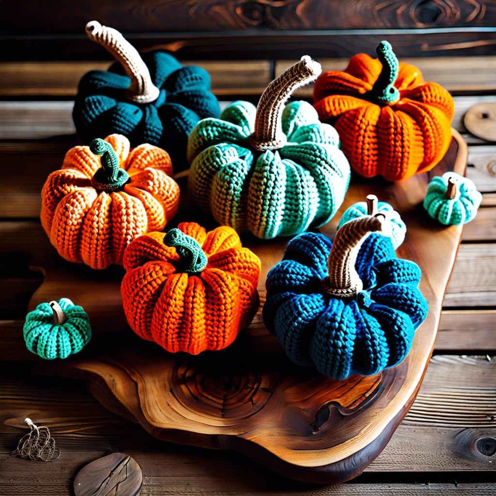 little crochet pumpkins