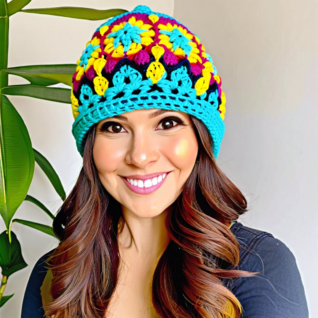 mandala pattern hat