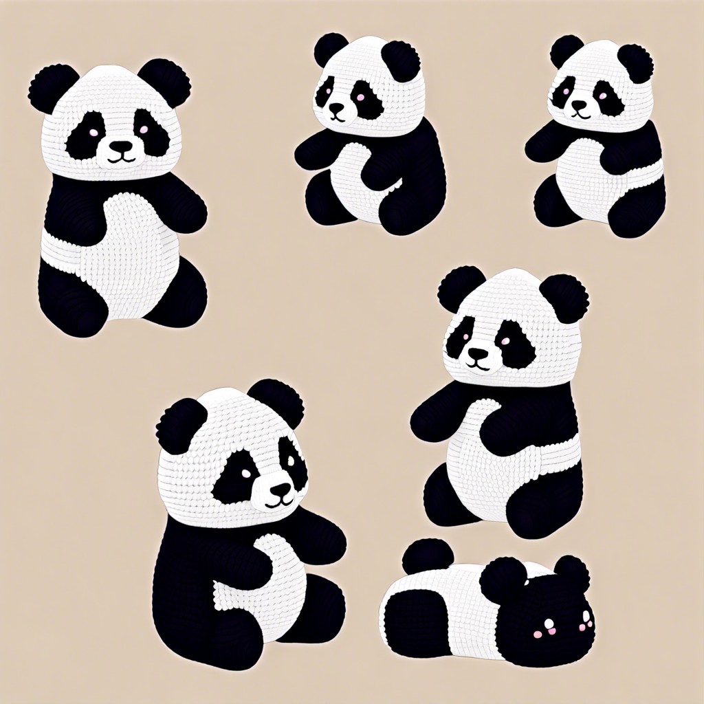 miniature panda plushies