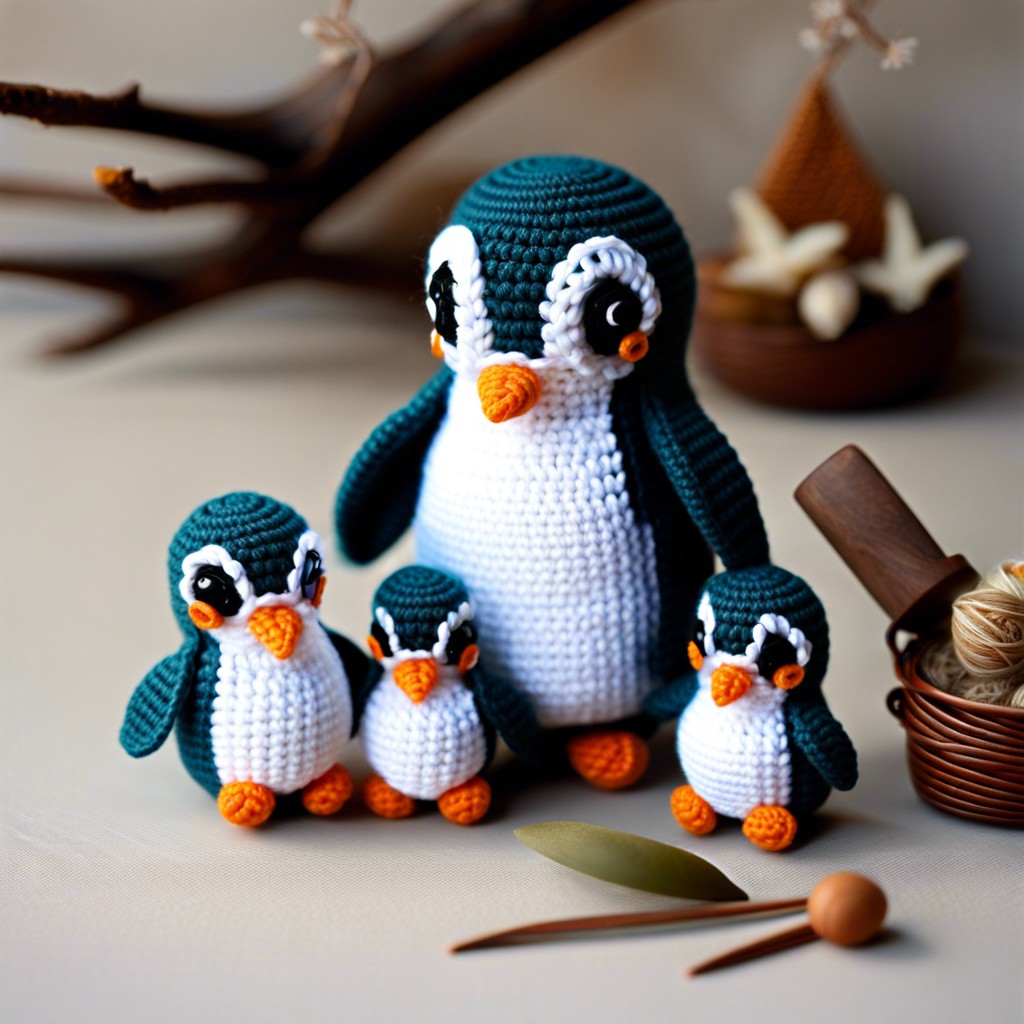 miniature penguin family