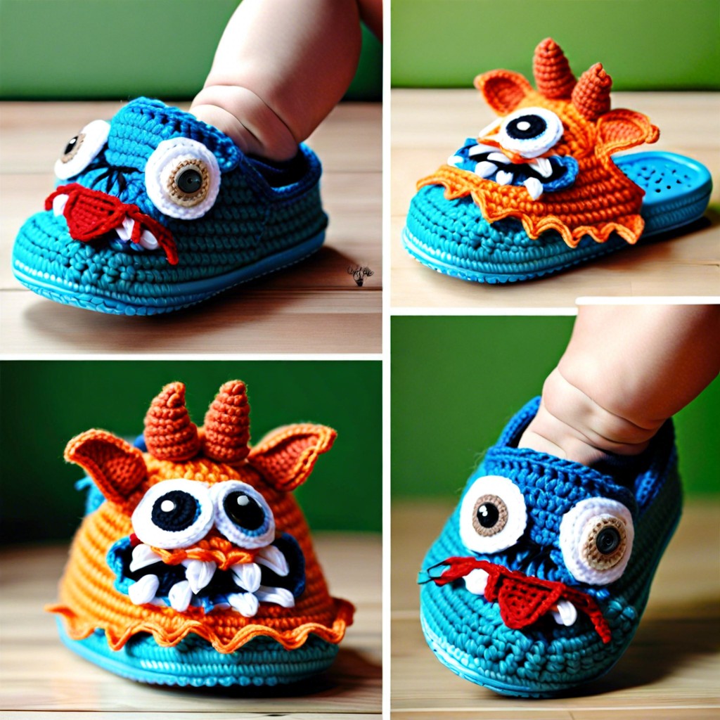 monster themed slippers