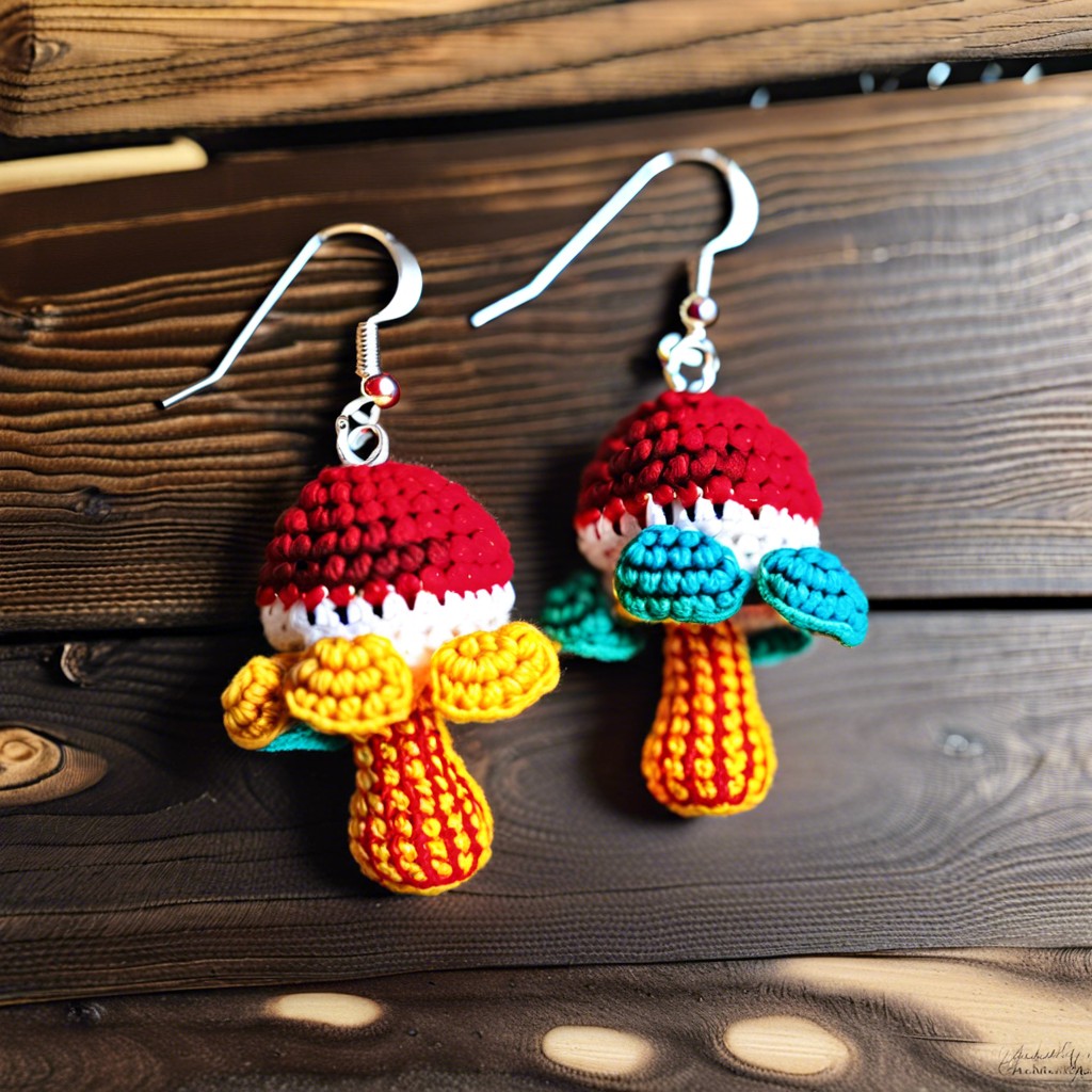 mushroom earrings